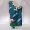 Cynotilapia Afra Fish Print Hooded Blanket-Free Shipping