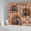 Redbone Coonhound Print Shower Curtains-Free Shipping