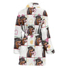 Rottweiler Dog Patterns Print Women's Bath Robe-Free Shipping