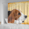 Cute Beagle Print Shower Curtains-Free Shipping