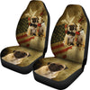 Cute Pugs Kissing Car Seat Cover