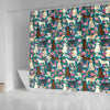 Labrador Dog Floral Print Shower Curtain-Free Shipping