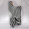 Black & White Snake Print Hooded Blanket-Free Shipping