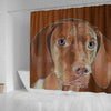 Amazing Vizsla Dog Art Print Shower Curtain-Free Shipping