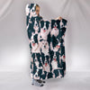 Border Collie Dog In Lots Print Hooded Blanket-Free Shipping