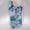 Snowy Lion Print Hooded Blanket-Free Shipping