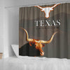 Texas Longhorn Cattle (Cow) Print Shower Curtain-Free Shipping