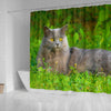 Chartreux Cat Nature Print Shower Curtain-Free Shipping