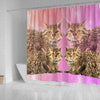 Selkirk Rex Cat Print Shower Curtains-Free Shipping