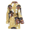 Rottweiler Dog Print Women's Bath Robe-Free Shipping