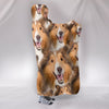 Laughing Shetland Sheepdog Print Hooded Blanket-Free Shipping