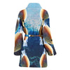 Kissing Gourami Fish Bird Print Women's Bath Rob-Free Shipping