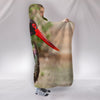 Black Stork Bird Print Hooded Blanket-Free Shipping