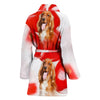 Cocker Spaniel Print Women's Bath Robe-Free Shipping