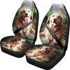 Golden Retriever Art Print Car Seat Covers- Free Shipping