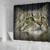 Amazing Norwegian Forest Cat Print Shower Curtains-Free Shipping