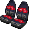 Russian Blue Cat Love Print Car Seat Covers-Free Shipping