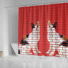 Japanese Bobtail Cat Print Shower Curtain-Free Shipping