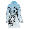 Siberian Husky Print Women's Bath Robe-Free Shipping