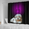 Shih Tzu Dog Print Shower Curtain-Free Shipping