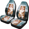 Cute Australian Shepherd Print Car Seat Covers- Free Shipping