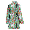 Cute Poodle Dog Floral Print Women's Bath Robe-Free Shipping