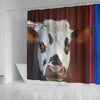 Cute Normande Cattle (Cow) Print Shower Curtain-Free Shipping