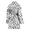 Dalmatian Dog Skin Print Women's Bath Robe-Free Shipping