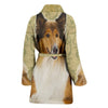 Cute Collie Print Women's Bath Robe-Free Shipping