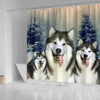 Alaskan Malamute Print Shower Curtain-Free Shipping