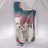 Cute Westie Dog Print Hooded Blanket-Free Shipping