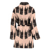 Doberman Dog Pattern Print Women's Bath Robe-Free Shipping