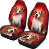 Amazing Beagle Dog Red Print Car Seat Covers-Free Shipping