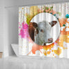 Colorful Hereford Cattle (Cow) Print Shower Curtain-Free Shipping