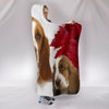 Cute Basset Hound Print Hooded Blanket-Free Shipping