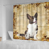 Lovely Cardigan Welsh Corgi Print Shower Curtains-Free Shipping