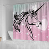 Unicorn Art Print Shower Curtain-Free Shipping