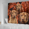 Wirehaired Vizsla Dog Print Shower Curtains-Free Shipping