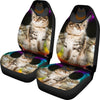 Cute Siberian Cat With Hat Print Car Seat Covers-Free Shipping