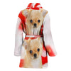 Chihuahua On White Print Women's Bath Robe-Free Shipping