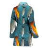 Mollie Fish Print Women's Bath Robe-Free Shipping