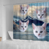 Burmilla Cat Print Shower Curtains-Free Shipping