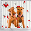 Welsh Terrier Dog Print Shower Curtain-Free Shipping