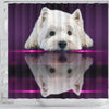 Cute West Highland White Terrier (Westie) Print Shower Curtain-Free Shipping