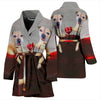 Border Terrier Love Print Women's Bath Robe-Free Shipping