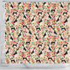 Cute Basenji Dog Floral Print Shower Curtains-Free Shipping