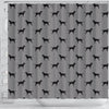 Curly Coated Retriever Dog Pattern Print Shower Curtains-Free Shipping