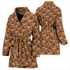 Rhodesian Ridgeback Dog In Lots Print Women's Bath Robe-Free Shipping