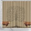 Gelbvieh Cattle (Cow) Print Shower Curtain-Free Shipping