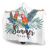 Parrots Summer Paradise Hooded Blanket